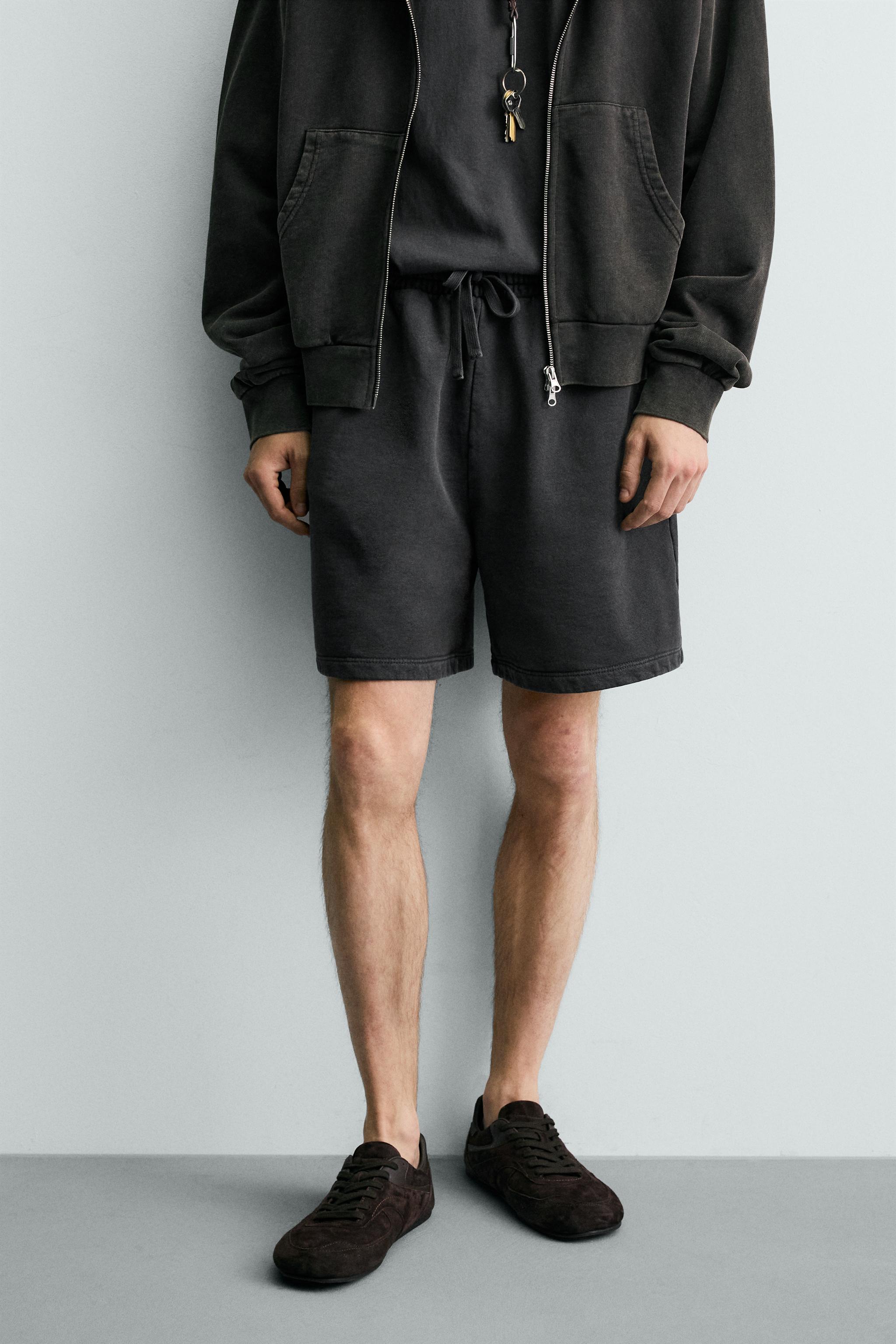 SHORT DE JOGGING BASIQUE DÉLAVÉ